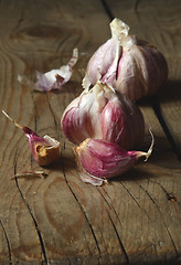 Image showing  raw pink garlic 