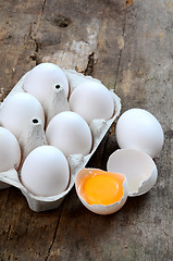 Image showing White eggs