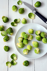 Image showing Fresh brussel sprouts