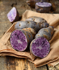 Image showing Raw purple potato