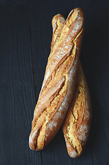 Image showing Fresh crispy baguette