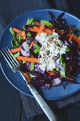 Image showing Fresh salad with chopped vegetables