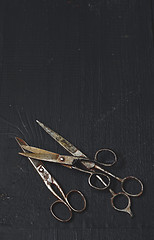 Image showing Old rusty scissors 