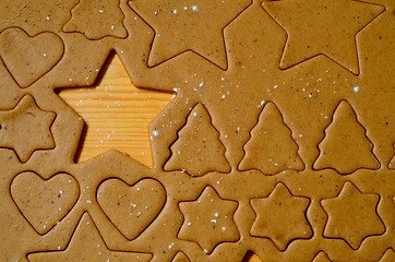 Image showing Baking ingredients for Christmas cookies