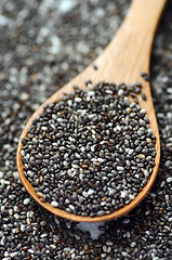 Image showing raw organic chia seeds