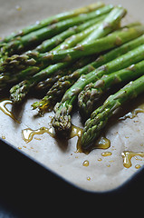 Image showing Oven roasted asparagus