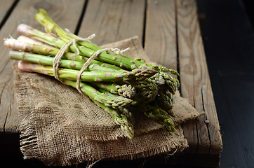 Image showing  Fresh green asparagus