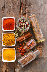 Image showing Herbs and spices selection