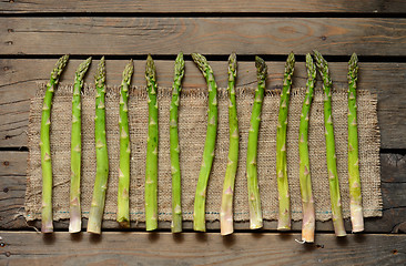 Image showing  Fresh green asparagus