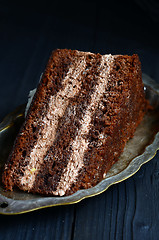 Image showing Dark chocolate cake