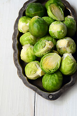 Image showing Fresh brussel sprouts