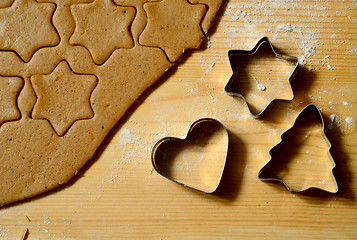 Image showing Baking ingredients for Christmas cookies