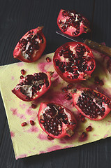 Image showing Fresh pomegranate fruit