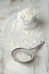 Image showing Wheat flour on the table