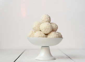Image showing Coconut snowball truffles