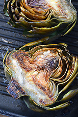 Image showing artichokes with balsamic vinegrette