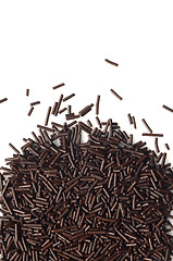 Image showing Chocolate sprinkles background