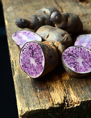 Image showing Raw purple potato