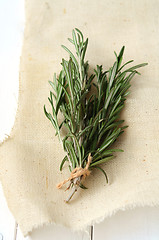 Image showing Rosemary on wooden background