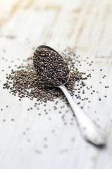 Image showing raw organic chia seeds