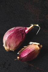 Image showing  raw pink garlic 