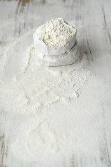 Image showing Wheat flour on the table