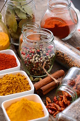 Image showing Herbs and spices selection