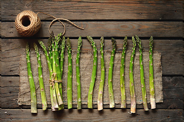 Image showing  Fresh green asparagus