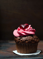 Image showing  Cupcake with Mini-Hearts 
