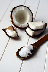 Image showing Coconut with coconut oil