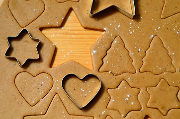 Image showing Baking ingredients for Christmas cookies