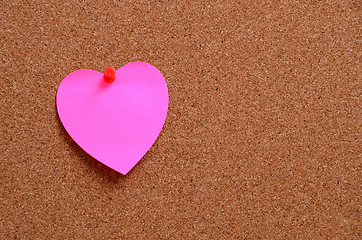 Image showing Heart shaped paper notes with envelope 