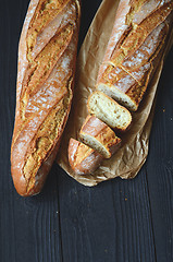 Image showing Fresh crispy baguette