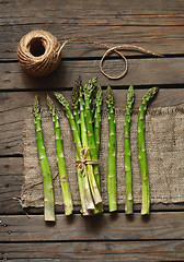 Image showing  Fresh green asparagus