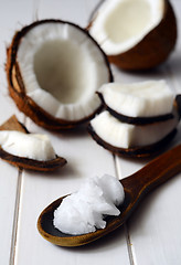 Image showing Coconut with coconut oil