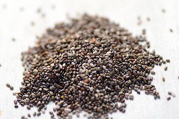 Image showing raw organic chia seeds