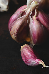 Image showing  raw pink garlic 