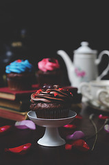 Image showing  Cupcake with Mini-Hearts 