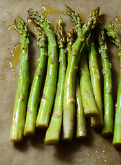 Image showing Oven roasted asparagus