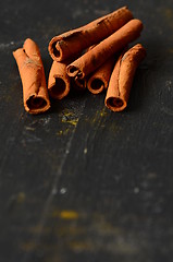 Image showing Bunch of cinnamon sticks