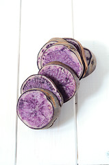 Image showing Raw purple potato