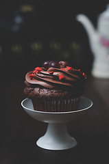 Image showing  Cupcake with Mini-Hearts 