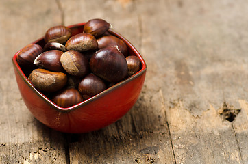 Image showing Close up of chestnuts