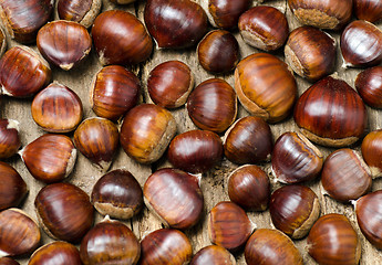 Image showing Close up of chestnuts