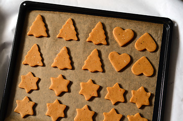 Image showing Baking ingredients for Christmas cookies