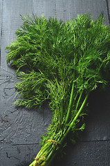 Image showing Chopping fresh dill