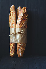 Image showing Fresh crispy baguette