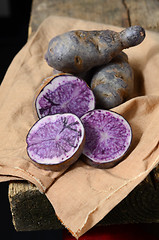 Image showing Raw purple potato