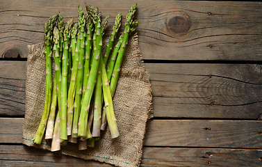 Image showing  Fresh green asparagus