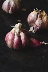 Image showing  raw pink garlic 